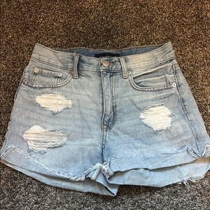 Aeropostale Blue Jean Shorts Distressed High-Waisted